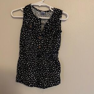 Old navy little girls black and white romper